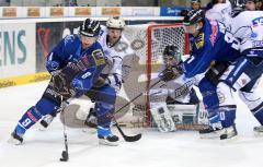 DEL - ERC Ingolstadt - Iserlohn Roosters - 7:1 - Bob Wren gefährlich am Tor, Rick Girard vor dem Tor