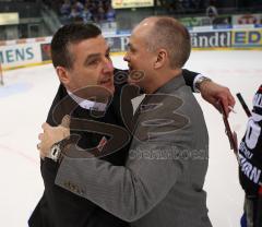 DEL - ERC Ingolstadt - Kölner Haie 6:3 - Trainer Greg Thomson und Bill Stewart