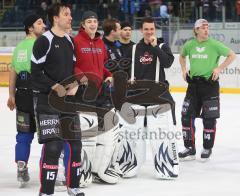 DEL - ERC Ingolstadt - Augsburg Panther - Das Team vor den Fans