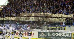 DEL - ERC Ingolstadt - Krefeld Pinguine - Spruchband der Fans