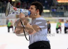 DEL - ERC Ingolstadt - Adler Mannheim - Stephan Daschner peitscht die Fans an