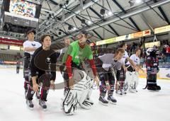 DEL - ERC Ingolstadt - DEG Düsseldorf - 5:2 - Jubel mit den Fans