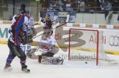 DEL - ERC Ingolstadt - Adler Mannheim - Der Puck ist drin durch Dominic Walsh