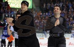 DEL - ERC Ingolstadt - Adler Mannheim - Bruno St.Jacques und Michael Waginger