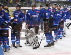 DEL - ERC Ingolstadt - Frankfurt Lions - Playoff - Das Team geht erschöpft vom Eis