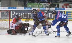 DEL - ERC Ingolstadt - Hannover - 1:4 - Michael Waginger und Matt Hussey am Tor