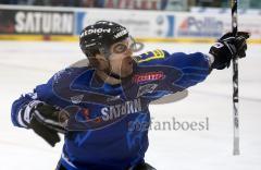 DEL - ERC Ingolstadt - Frankfurt Lions Sieg im Viertelfinale - Matt Hussey mit dem Siegtreffer Jubel