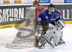 DEL - ERC Ingolstadt - Hannover - 1:4. Dustin Haloschan wird ins Tor eingewechselt