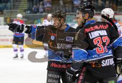 DEL - ERC Ingolstadt - Nürnberg - Tor 1:0 durch Petr Fical - zeigt auf seinen Ex Verein Nürnberg