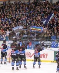 DEL - ERC Ingolstadt - DEG Metro Stars - Fans Jubel Fahnen