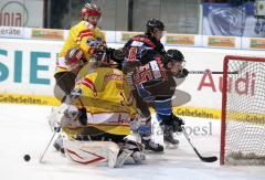 DEL - ERC Ingolstadt - Metro Stars Düsseldorf - Stephan Daschner gefährlich am Tor