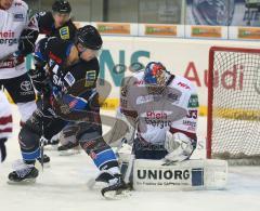 DEL - ERC Ingolstadt - Kölner Haie - Bruno St. Jacques scheitert an Goalie Danny aus den Birken