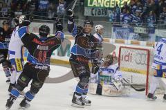 DEL - ERC Ingolstadt - EHC München 2:3 - Tor Jubel Matt Hussey