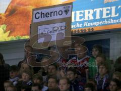 DEL - ERC Ingolstadt - Eisbären Berlin Playoff - Fans Jubel mit Chernomaz