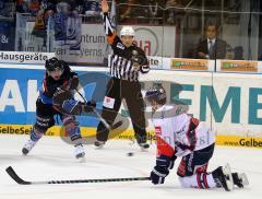 DEL - ERC Ingolstadt - Eisbären Berlin Playoff - Thomas Greilinger Schuß und Tor zum 1:1 Ausgleich