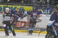 DEL - ERC Ingolstadt - Hamburg Freezers - Tor Derek Hahn Jubel