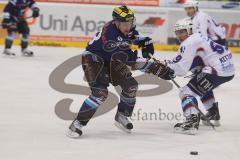 DEL - ERC Ingolstadt - Adler Mannheim - Derek Hahn spielt nach vorne