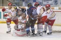 DEL - ERC Ingolstadt - Hannover Scorpions - Jared Ross am besetzten Tor