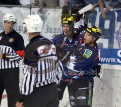 DEL - ERC Ingolstadt - Augsburger Panther 4:3 - Jared Ross mit dem 1:0 Tor Jubel