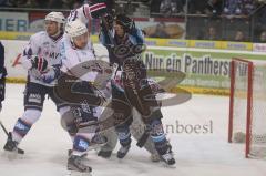 DEL - ERC Ingolstadt - Adler Mannheim - Joe Motzko kämpft am Tor