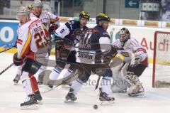 DEL - ERC Ingolstadt - DEG Düsseldorf Metro Stars . Playoff - Viertelfinale - Christoph Gawlik und Kris Sparre kommen zu spät