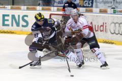 DEL - ERC Ingolstadt - DEG Metro Stars Düsseldorf - Playoff - Petr Fical umfährt das Tor