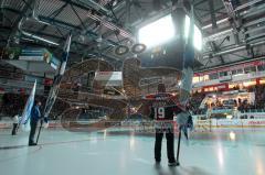 DEL - ERC Ingolstadt - Adler Mannheim - Playoff - 1.Halbfinale - Ausverkaufte Saturn Arena, Fahnen