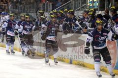 DEL - ERC Ingolstadt - Adler Mannheim - Playoff - 1.Halbfinale - Anschlußtreffer des ERCI, Fans Jubel Petr Fical