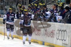 DEL - ERC Ingolstadt - Adler Mannheim - Playoff - 1.Halbfinale - Anschlußtreffer des ERCI, Fans Jubel Petr Fical und Stephan Retzer