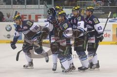 DEL - ERC Ingolstadt - DEG Metro Stars - Playoff 3 - Tor 1:0 für Ingolstadt durch Thomas Greilinger Jubel