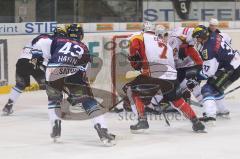 DEL - ERC Ingolstadt - DEG Metro Stars - Playoff 3 - Verlängerung Thomas Greilinger links am Tor, schiebt den Puck rein