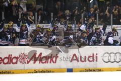 Jubel zum Siegtreffer zum 3:2 Endstand