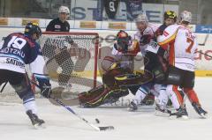 DEL - ERC Ingolstadt - DEG Metro Stars - Playoff 3 - Chance für Joe Motzko und schlägt am Puck vorbei