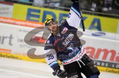 DEL - ERC Ingolstadt - Adler Mannheim - Playoff - 3.Halbfinale - Siegtor durch Thomas Greilinger Jubel