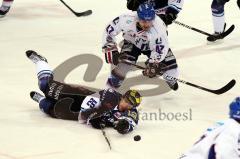 DEL - ERC Ingolstadt - Adler Mannheim - Playoff - 3.Halbfinale- Timmy Pettersson wirft sich in den Schuß