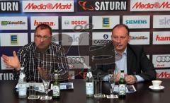 Rudi Hofweber und Jim Boni bei der Pressekonferenz zur European Trophy 2010