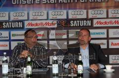 Rudi Hofweber und Jim Boni bei der Pressekonferenz zur European Trophy 2010