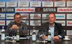 Rudi Hofweber und Jim Boni bei der Pressekonferenz zur European Trophy 2010