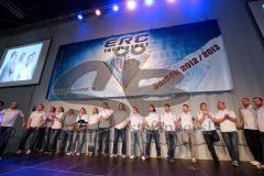 ERC Ingolstadt - Saisonabschlußfeier - Saturn Arena 2013 - Die Mannschaft vor den Fans auf der Bühne