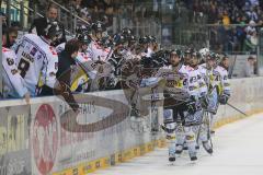 DEL - ERC Ingolstadt - Krefeld Pinguine - Playoff 4.Spiel - 2:5 für Krefeld Tor Jubel