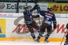 DEL - ERC Ingolstadt - Düsseldorf DEG - Alleingang von Thomas Greilinger gegen Bobby Goepfert, Tor 2:0 Jubel