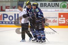 DEL - ERC Ingolstadt - Hamburg Freezers - John Laliberte wurde von Schubert schwer gecheckt