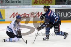 DEL - ERC Ingolstadt - Hamburg Freezers - John Laliberte mit dem 3:2 Treffer ganz lässig Tor Jubel