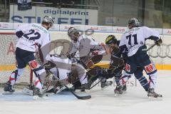 DEL - ERC Ingolstadt - Eisbären Berlin - Gedränge am Tor Hahn und O´Connor