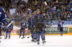 DEL - ERC Ingolstadt - Kölner Haie - Fans Jubel Sieg Ehrenrunde, Jean Francois Boucher