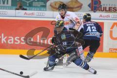 DEL - ERC Ingolstadt - Hannover Scorpions - Björn Barta im Kampf um den Puck, Tim Richter