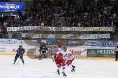 DEL - ERC Ingolstadt - Kölner Haie - Fans Spruchband im Spiel