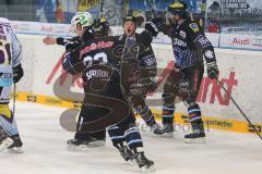 DEL - ERC Ingolstadt - Krefeld Pinguine - Playoff 4.Spiel - Ausgleich Tor Jubel Patrick Hager (52)