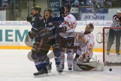 DEL - ERC Ingolstadt - Hannover Scorpions - 1:0 Tor Jubel Alexander Oblinger, Chris Heid