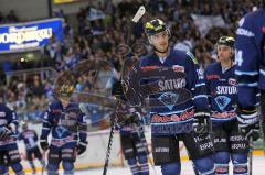 DEL - ERC Ingolstadt - Kölner Haie - Fans Jubel Sieg Ehrenrunde, John Laliberte